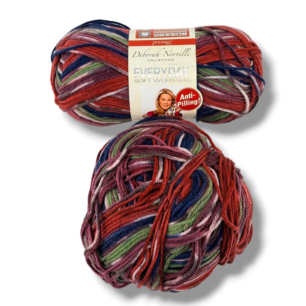 Premier Deborah Norville Everyday Soft Worsted Vineyard Yarn Anti Pilling Lot